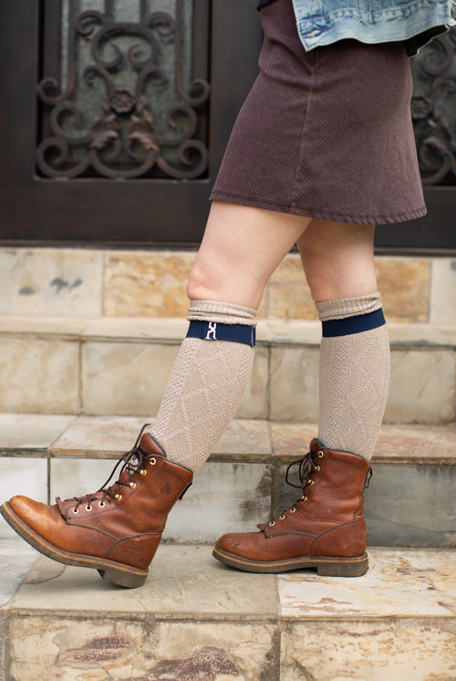 Simply Adjustable Sock Garters - Navy