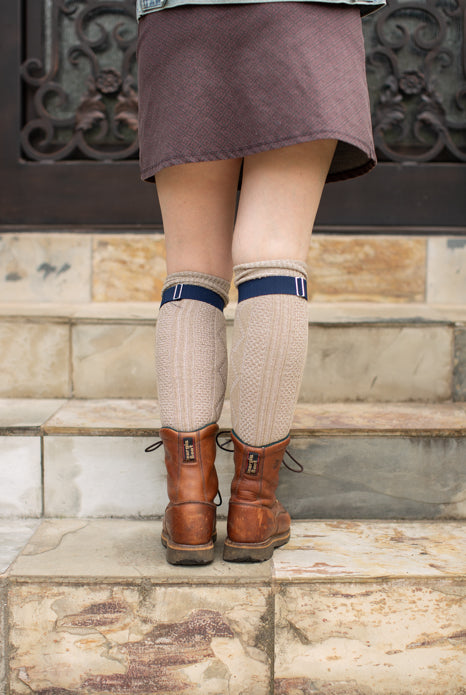 Simply Adjustable Sock Garters - Navy