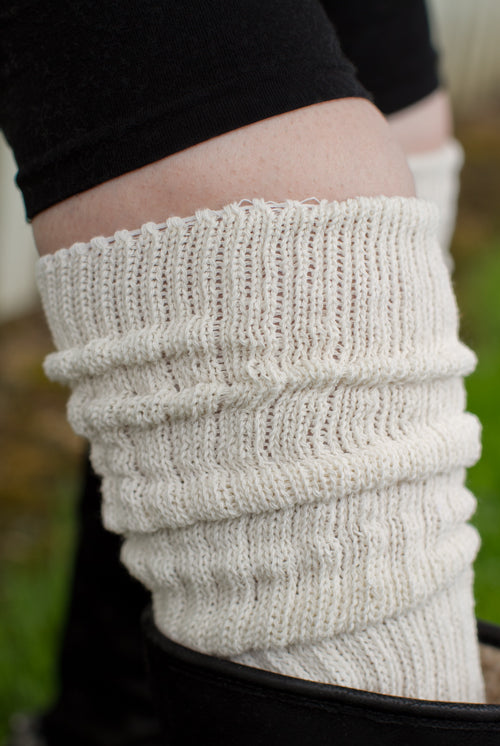 Cotton Slouch Socks - sweet cream