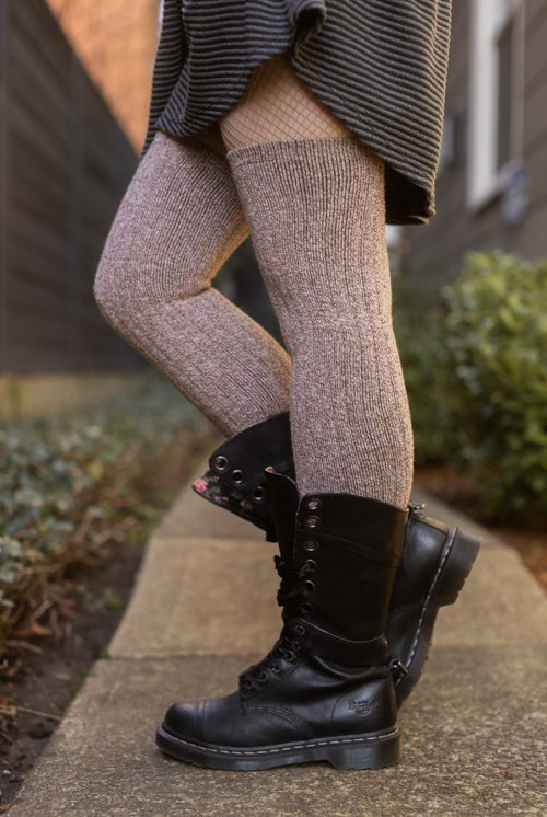 The Alaskan Thigh High – Merino Wool Socks - Pink