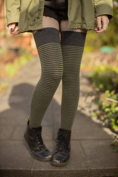 Boardwalk Extraordinary Thigh High - Dark Charcoal/Olive