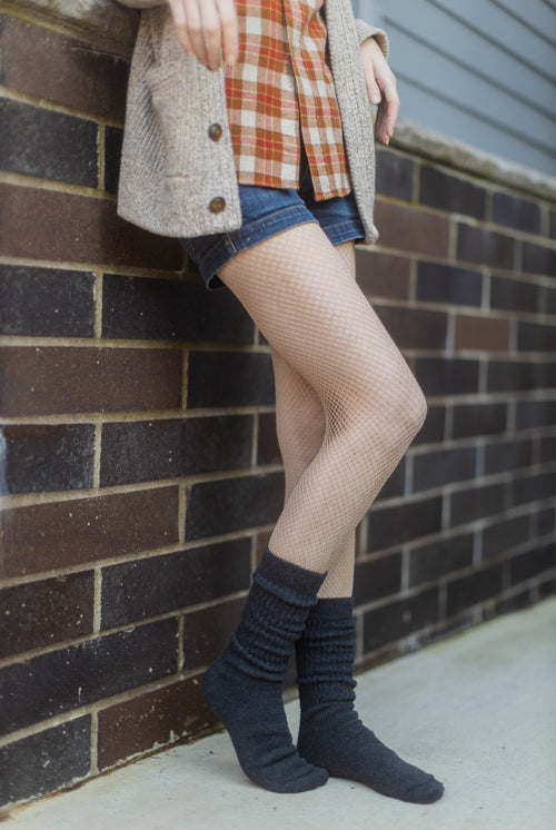 Cozy Cotton Bootsocks - Dark Charcoal