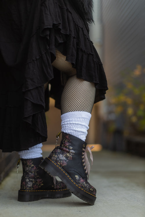 Cozy Cotton Bootsocks - White