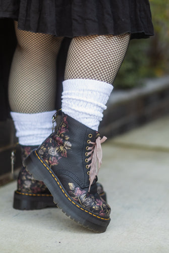 Cozy Cotton Bootsocks - White