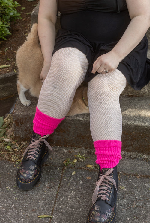 Cozy Slouch Socks - Neon Pink