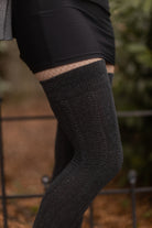 Cable Thigh High - Dark Charcoal