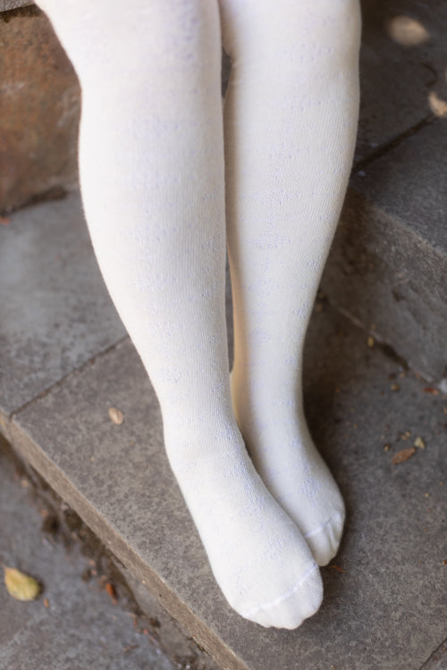 Knockout Bouquet Bamboo Knee Socks - Ivory