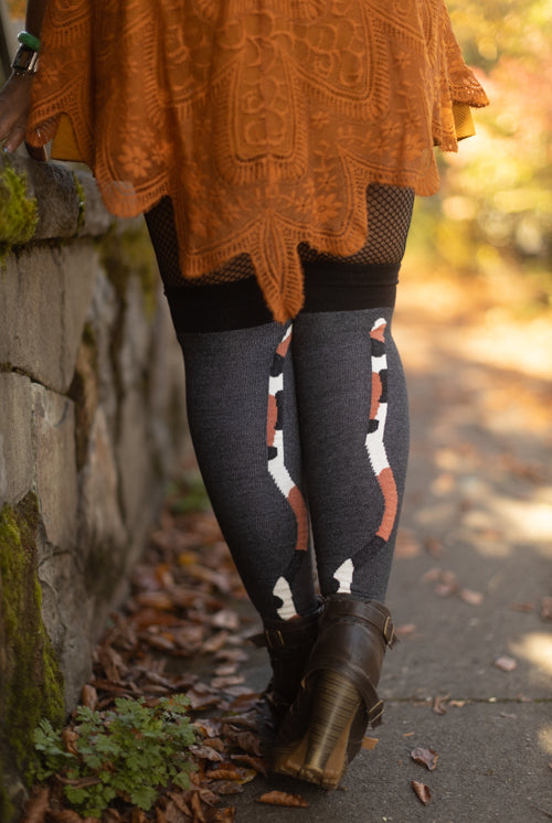 Kitten Tails Thigh High Socks - Calico