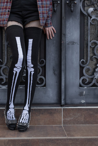 Longer Skeleton Thigh High