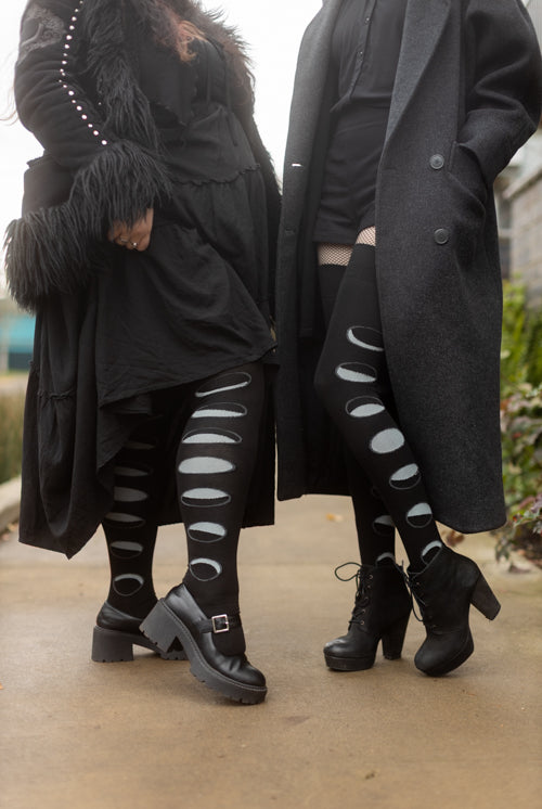 Moon Phases Thigh High Socks