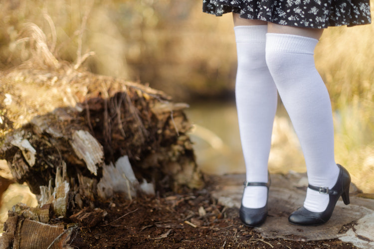 Oops! Cozy Acrylic Thigh High - white