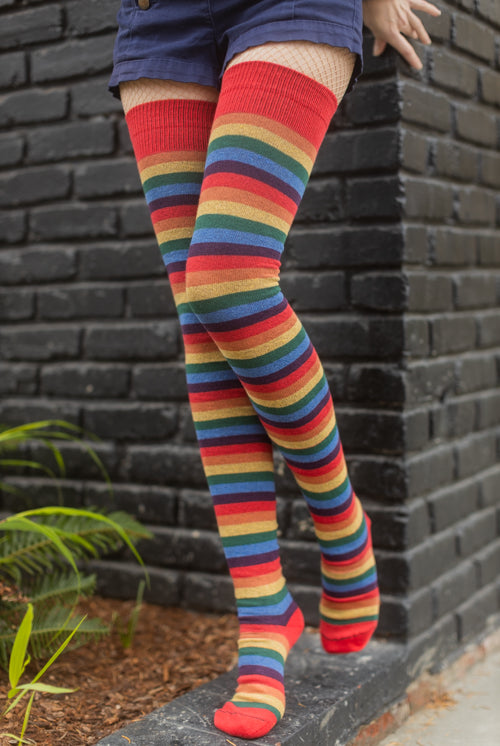 Longer Over the Rainbow Extraordinary Thigh High Socks