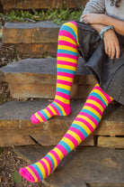 Oops! XL Foot Longer Original Pride Stripes Socks - Pansexual