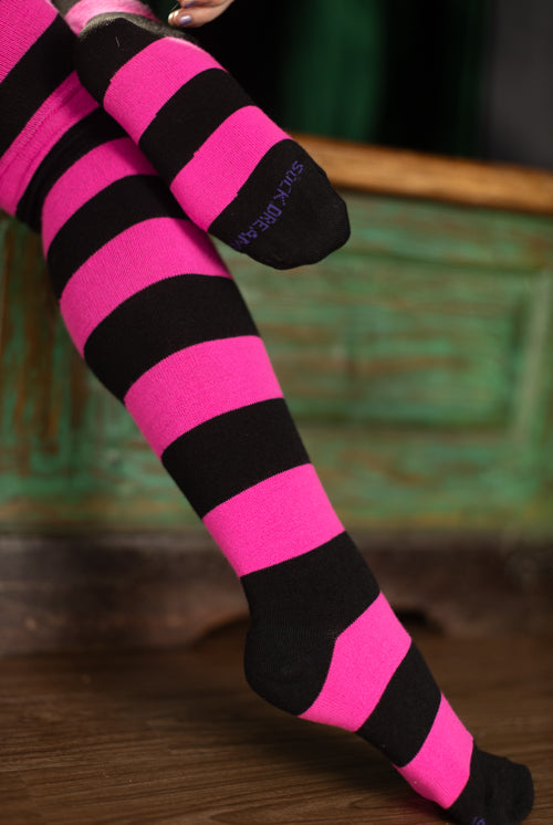 Extraordinary Programming Socks - Black & Neon Pink