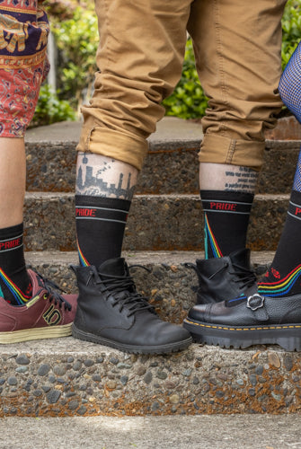 Portland Pride Crew Socks - Group