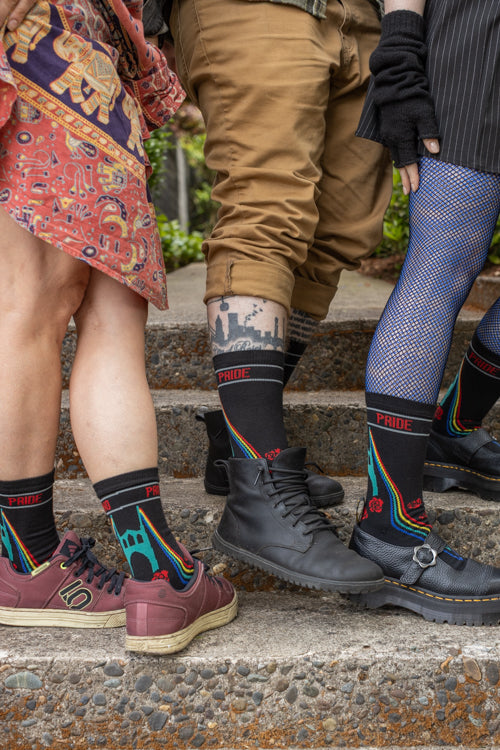 Portland Pride Crew Socks - Group