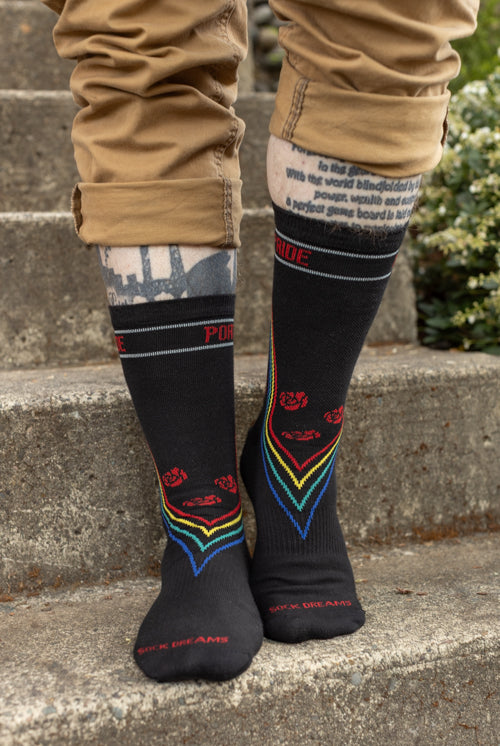 Portland Pride Crew Socks - Large