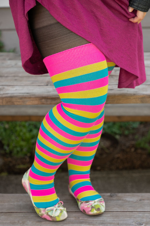 XL Foot Longer Original Pride Stripes Socks - pansexual