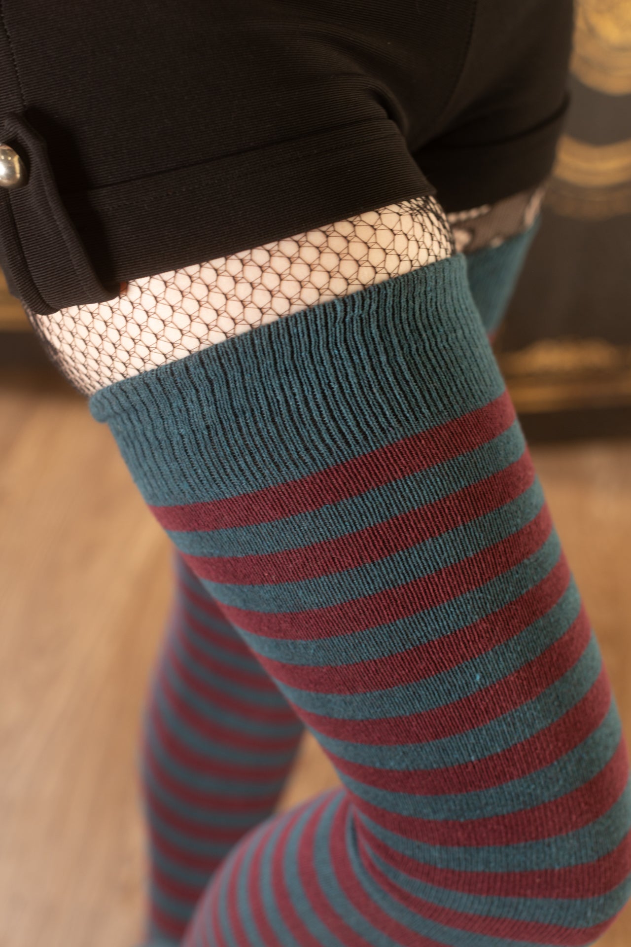 Longer Ringmaster Stripes Extraordinary Thigh High Socks - Buggy D