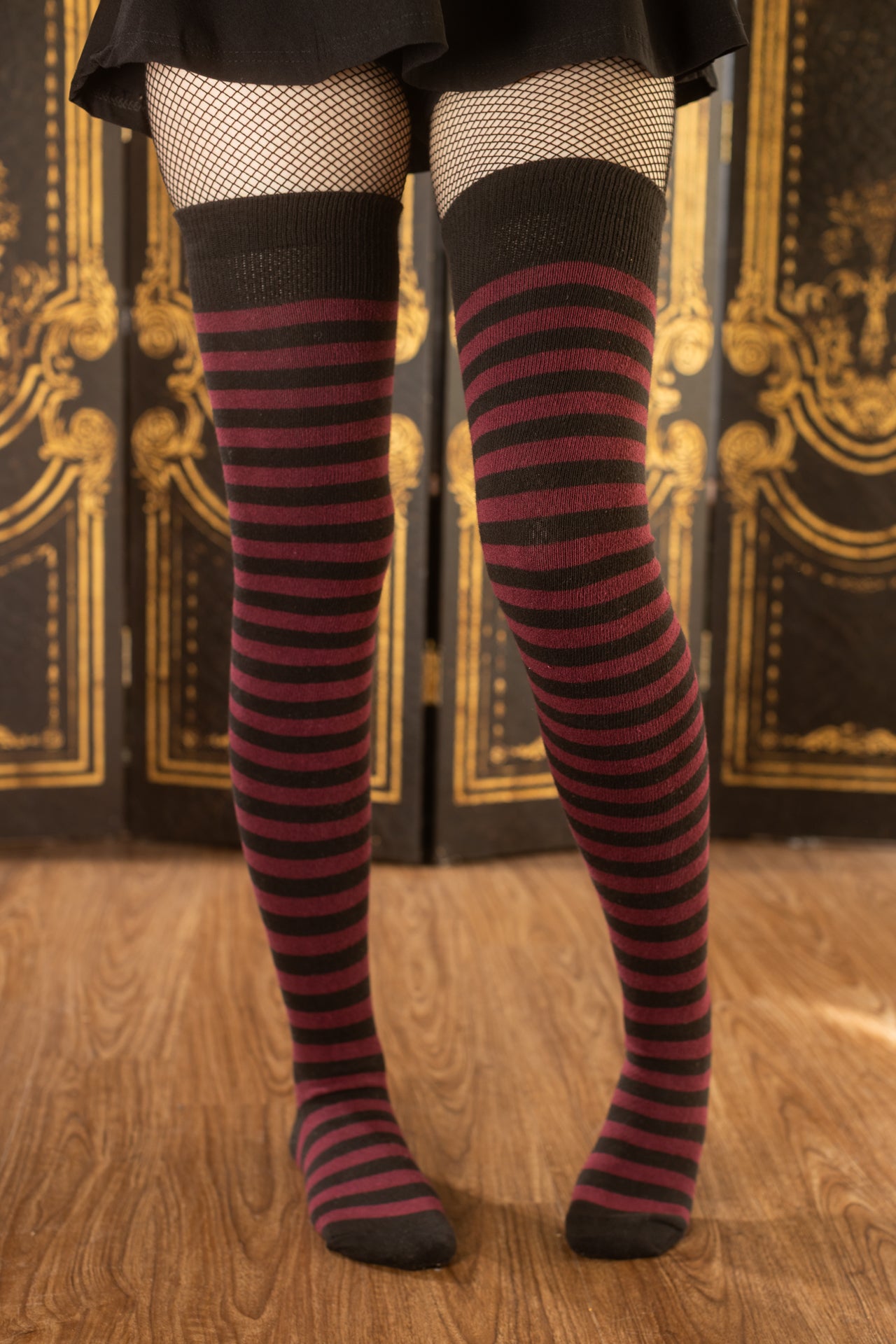 Longer Ringmaster Stripes Extraordinary Thigh High Socks - Strange Stripes