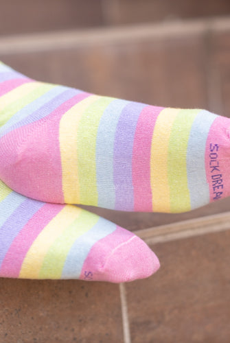 Roll Top Crew - Candy Pastel Rainbow