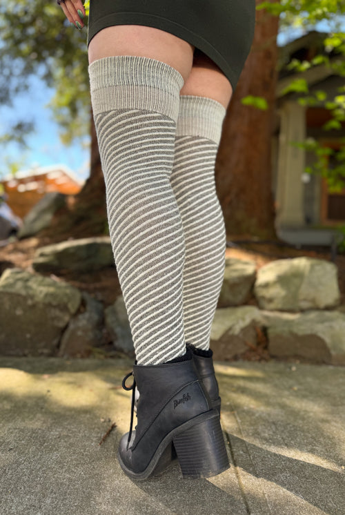 Spiral Wool Extraordinary Thigh High