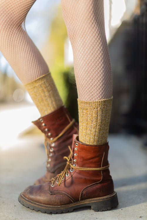 The Alaskan Crew - Merino Wool Hiking Socks - Gold