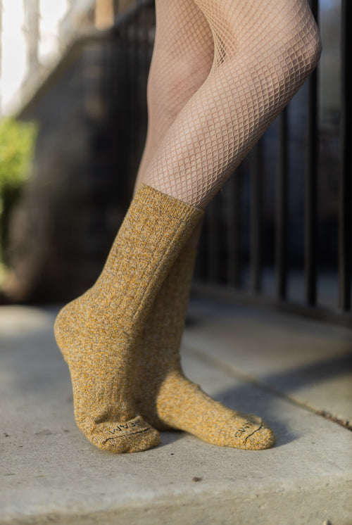 The Alaskan Crew - Merino Wool Hiking Socks - Gold