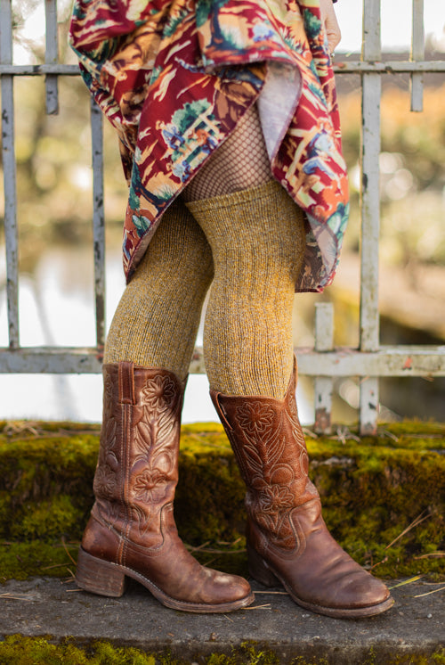 The Alaskan Thigh High – Merino Wool Socks - Gold