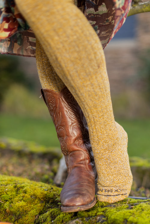 The Alaskan Thigh High – Merino Wool Socks - Gold