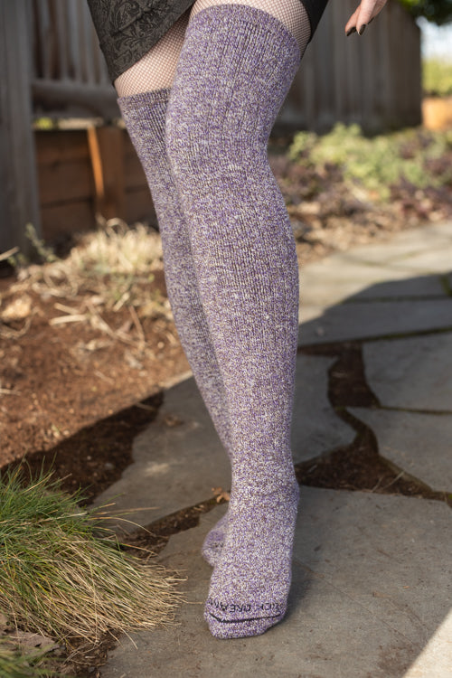 The Alaskan Thigh High – Merino Wool Socks - Purple