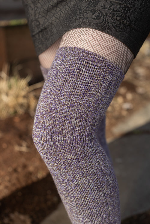 The Alaskan Thigh High – Merino Wool Socks - Purple