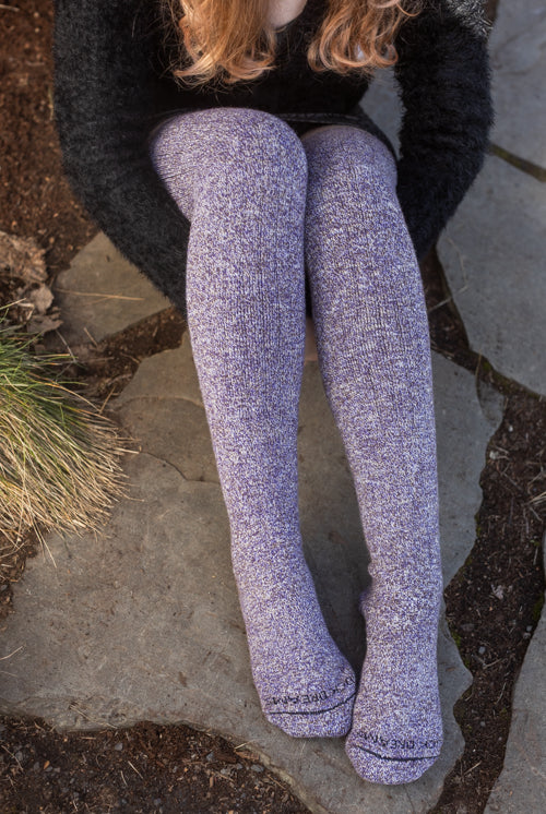 The Alaskan Thigh High – Merino Wool Socks - Purple