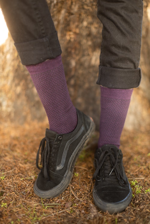 XL Foot Waffle Crew - Plum