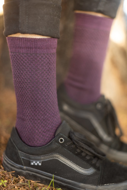 XL Foot Waffle Crew - Plum