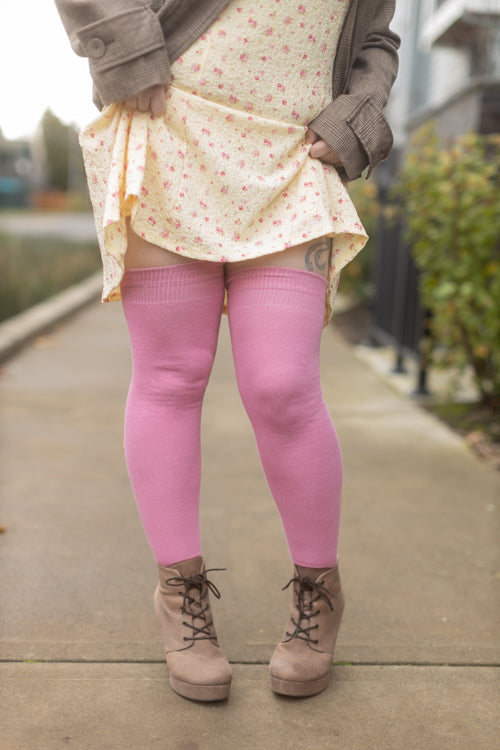 Extraordinary Thigh High Socks - Bubblegum