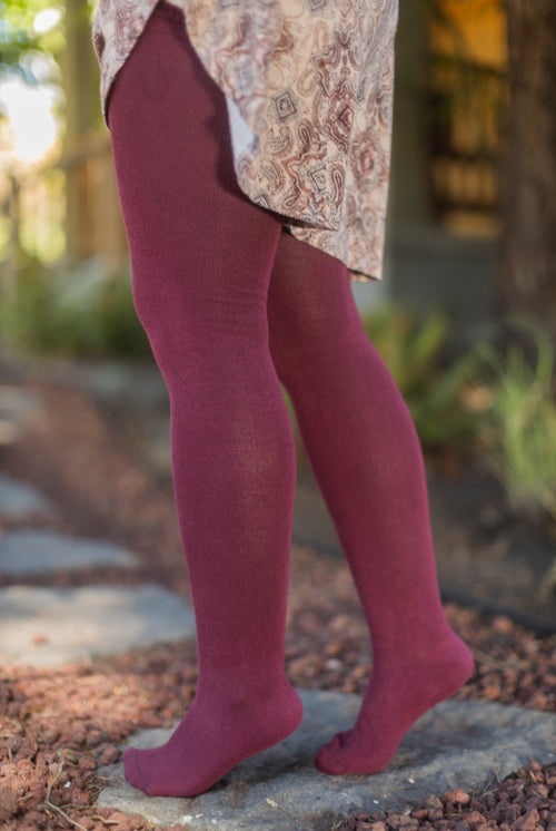 Longer Extraordinary Thigh High - Burgundy