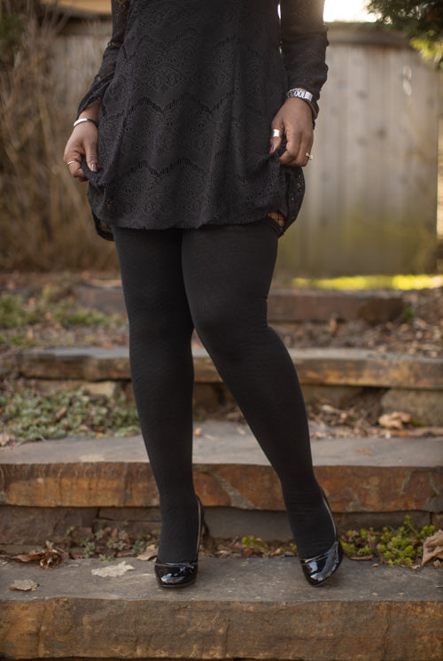 Longer Extraordinary Thigh High Socks - Black