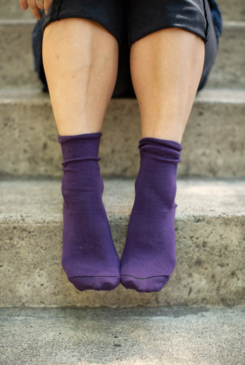 Roll Top Crew - Plum