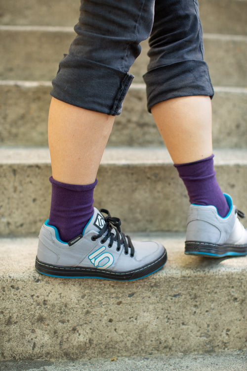 Roll Top Crew - Plum