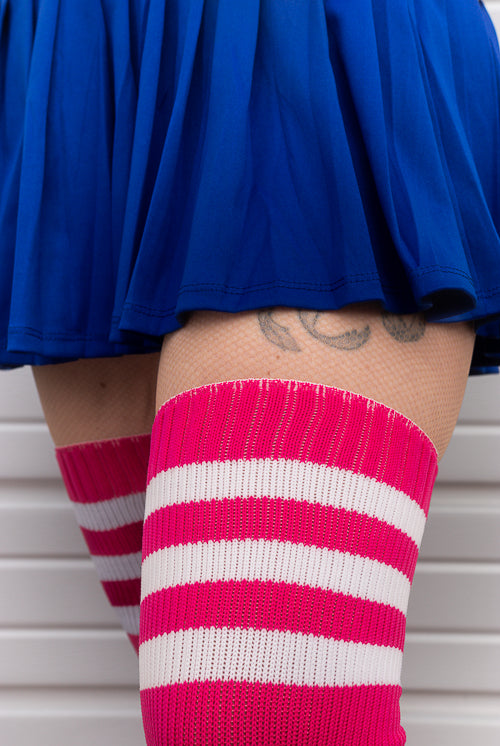 Magical Kawaii Thigh High in Fuchsia, White