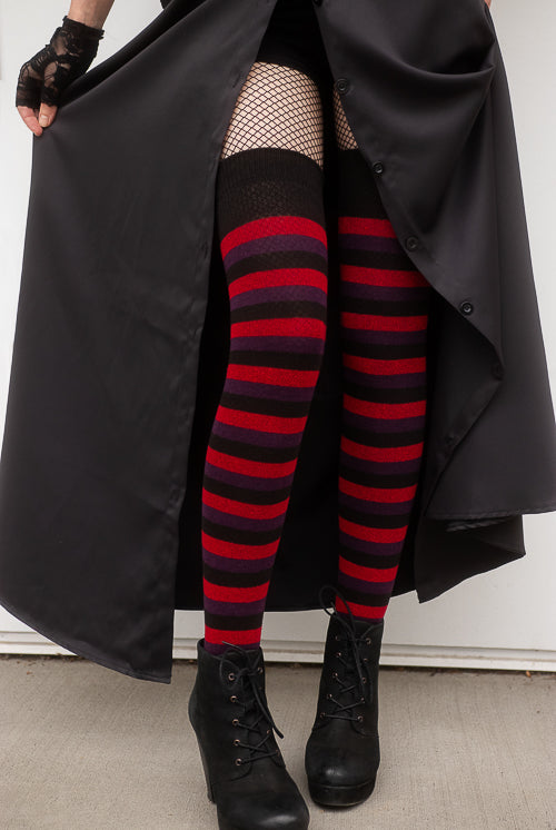 Nightshade Stripes Extraordinary Thigh High