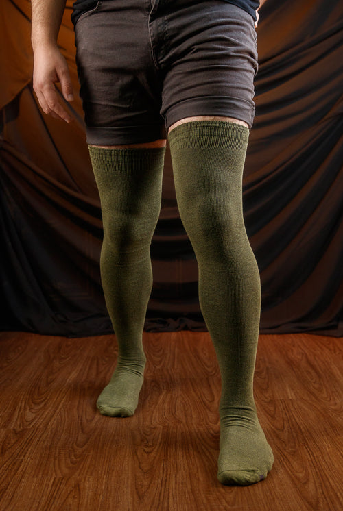 XL Foot Longer Extraordinary Thigh High - Olive