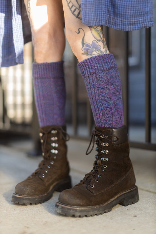 Astral Knit Diamond Rib Socks