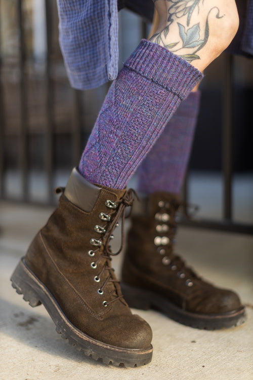 Astral Knit Diamond Rib Socks