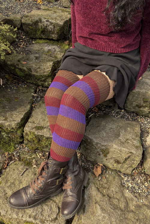 Berry Cobbler Stripes Thigh High