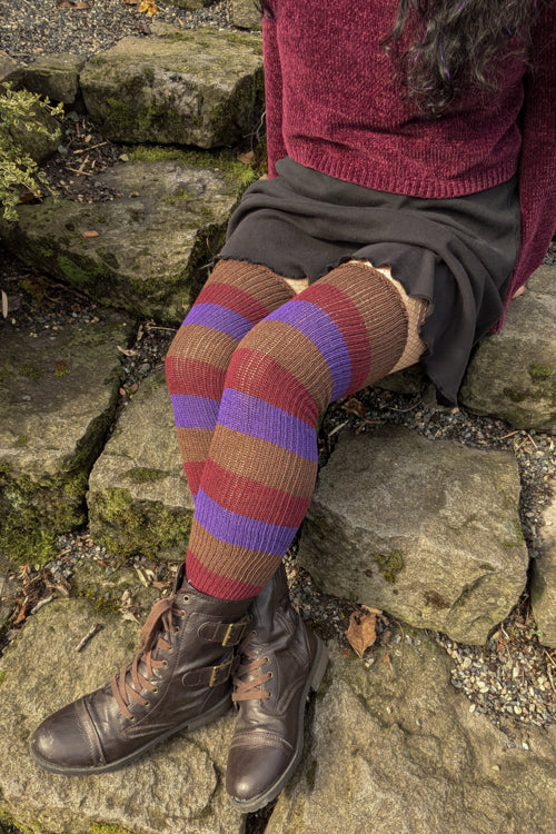 Berry Cobbler Stripes Thigh High