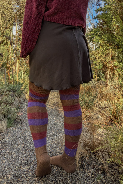 Berry Cobbler Stripes Thigh High