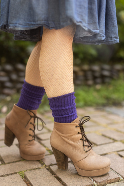 Classic Ribbed Bootsocks - Violet