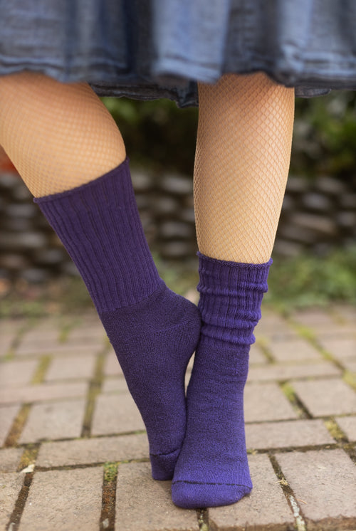 Classic Ribbed Bootsocks - Violet